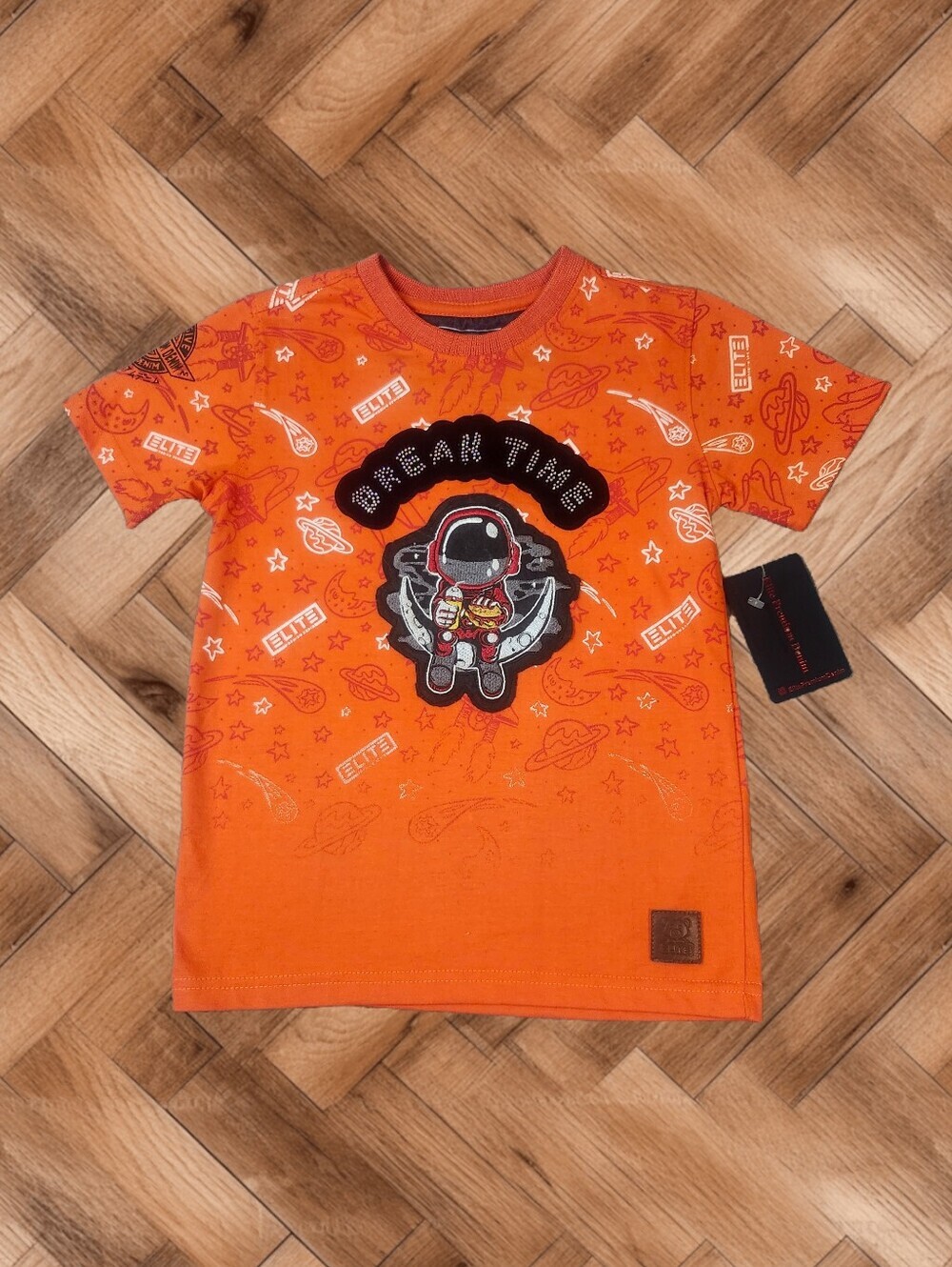 ​NWT Elite Premium Denim Astronaut "Break Time" T-Shirt - Size 6-7